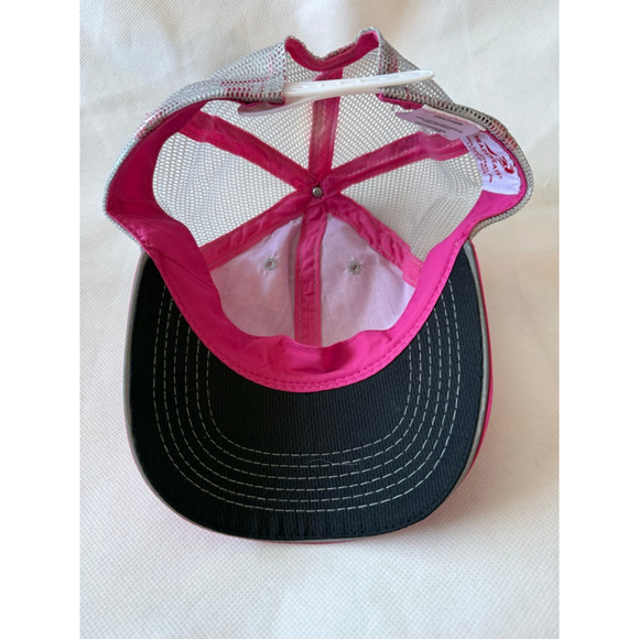 Women's Headsweats Pink Gray Mesh Trucker Hat One Size - Picture 5 of 7